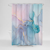 Modern Marbled Shower Curtain