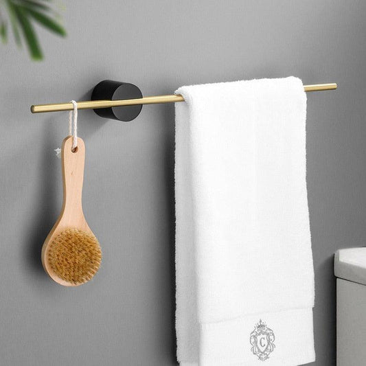 Modern Metal Towel Rack Stand with Adjustable Rod – Elegant Design for the Bathroom