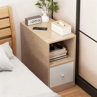 Modern Minimalist Rectangular MDF 1-Drawer Bedroom Nightstand