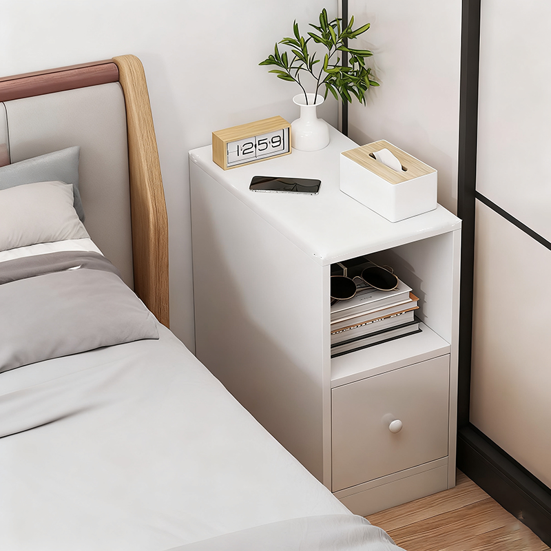 Modern Minimalist Rectangular MDF 1-Drawer Bedroom Nightstand