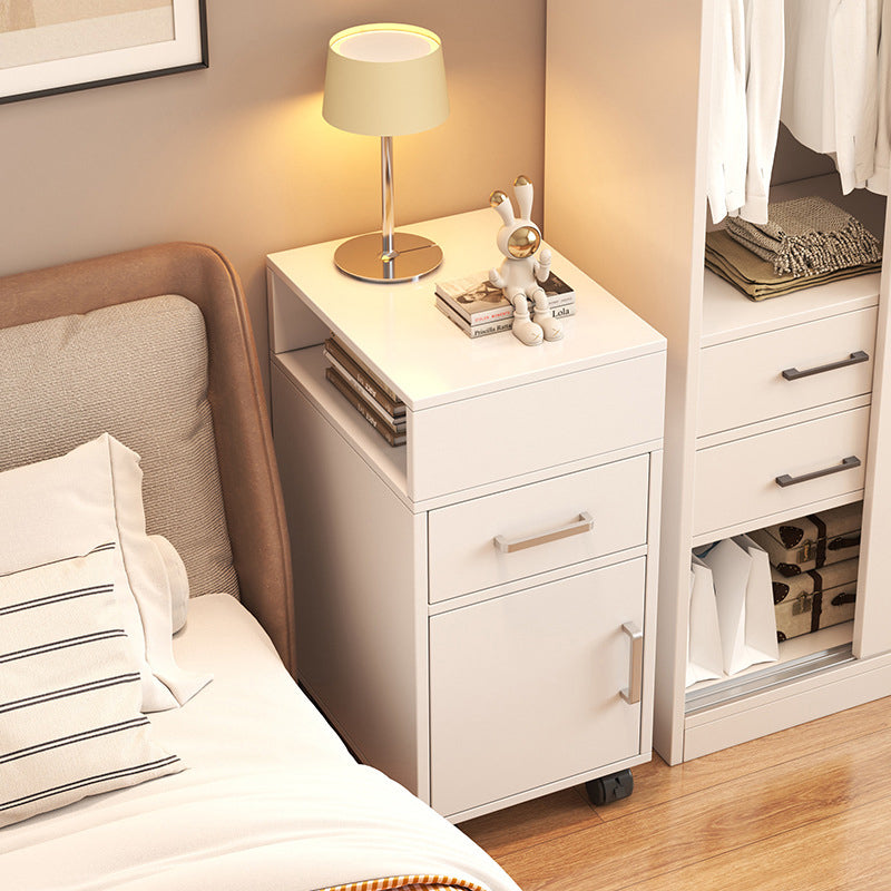 Modern Minimalist Rectangular MDF 1-Drawer Bedroom Nightstand