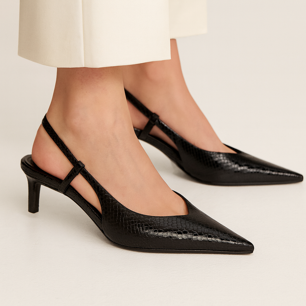 Image of Monica | Women's Pointed Toe Slingback Heels