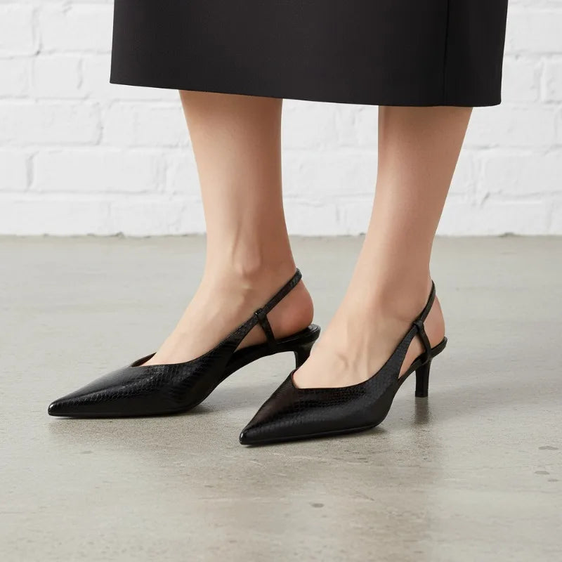 Image of Monica | Women's Pointed Toe Slingback Heels