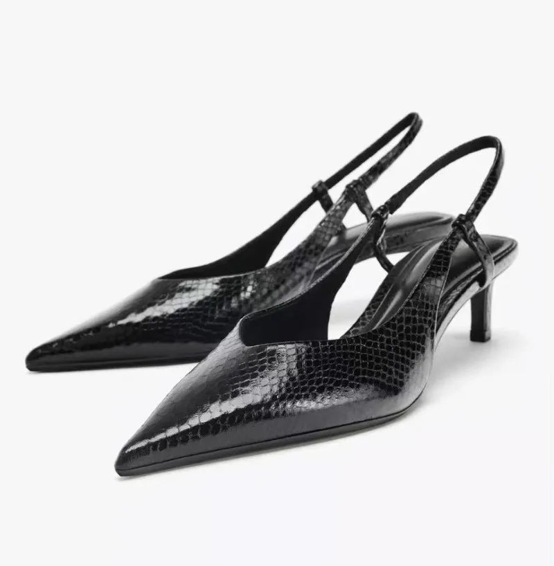 Image of Monica | Women's Pointed Toe Slingback Heels