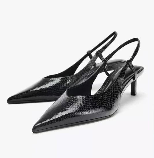 Image of Monica | Women's Pointed Toe Slingback Heels