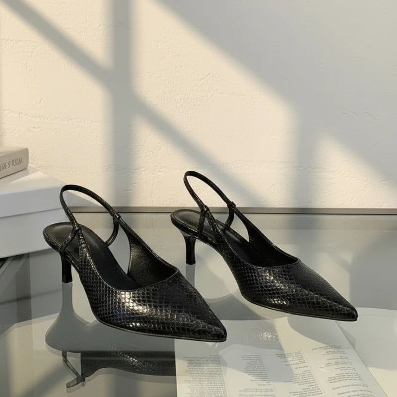 Image of Monica | Women's Pointed Toe Slingback Heels