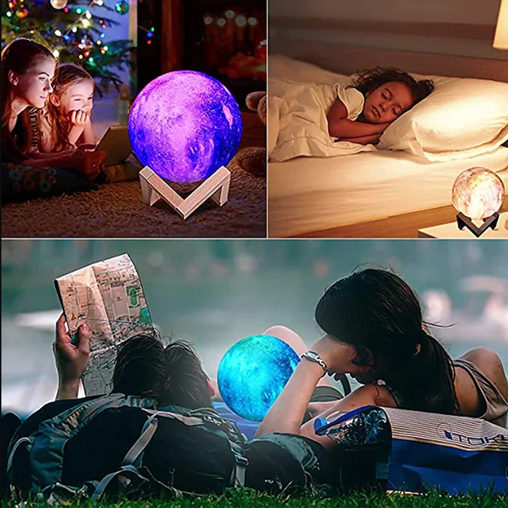 Moon Lamp - 16 Colors - LED - with Touch Function and Remote Control