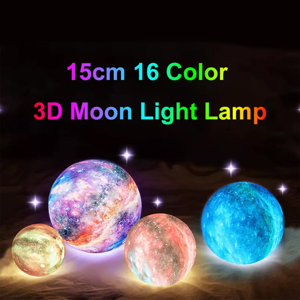 Moon Lamp - 16 Colors - LED - with Touch Function and Remote Control