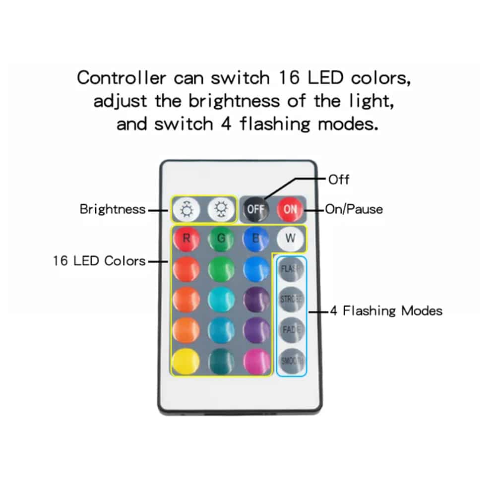 Moon Lamp - 16 Colors - LED - with Touch Function and Remote Control