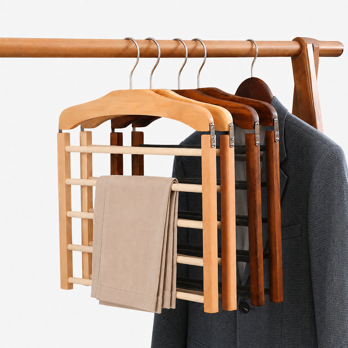 Multi-Tier Wardrobe Clothes Hangers (Pack of 2)