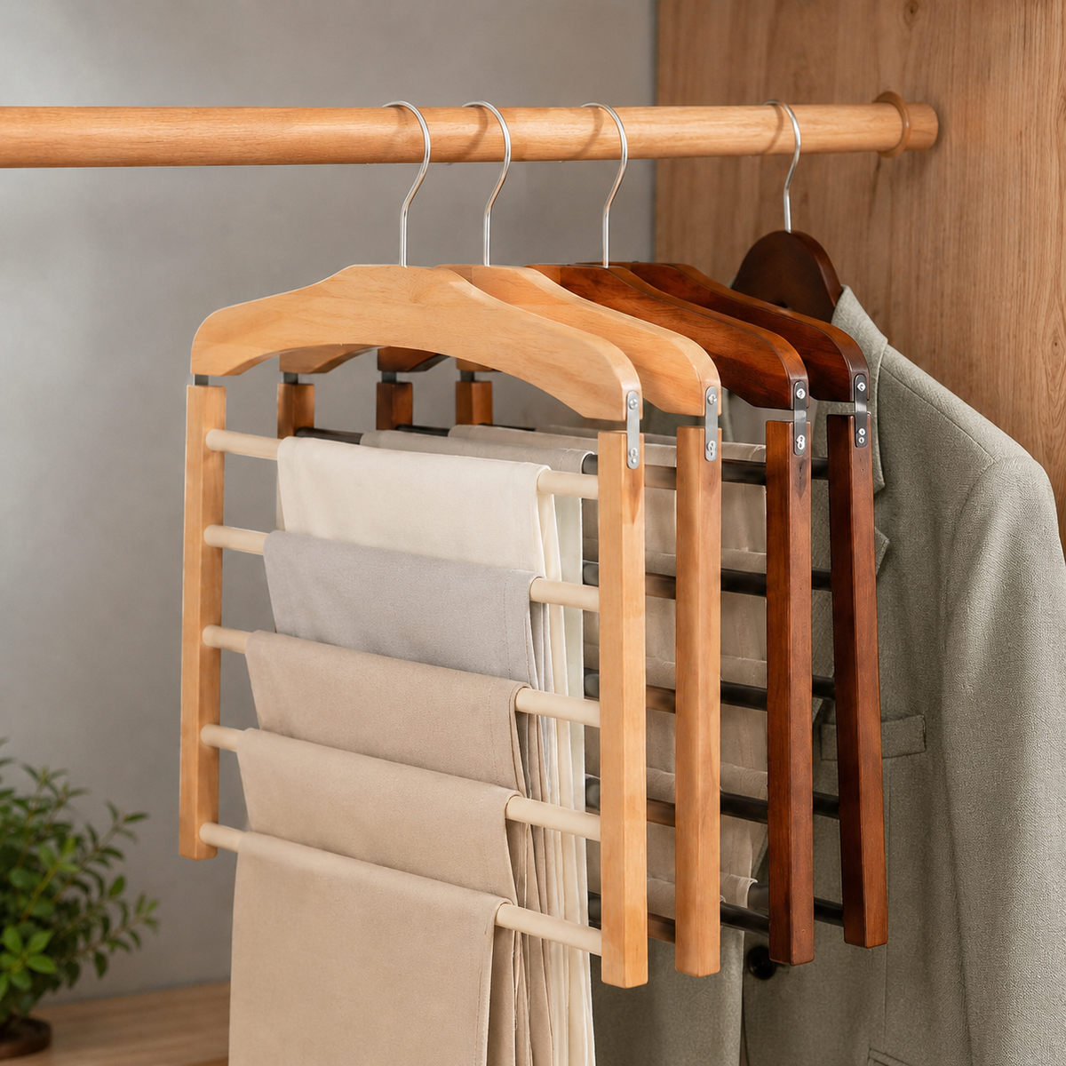 Multi-Tier Wardrobe Clothes Hangers (Pack of 2)