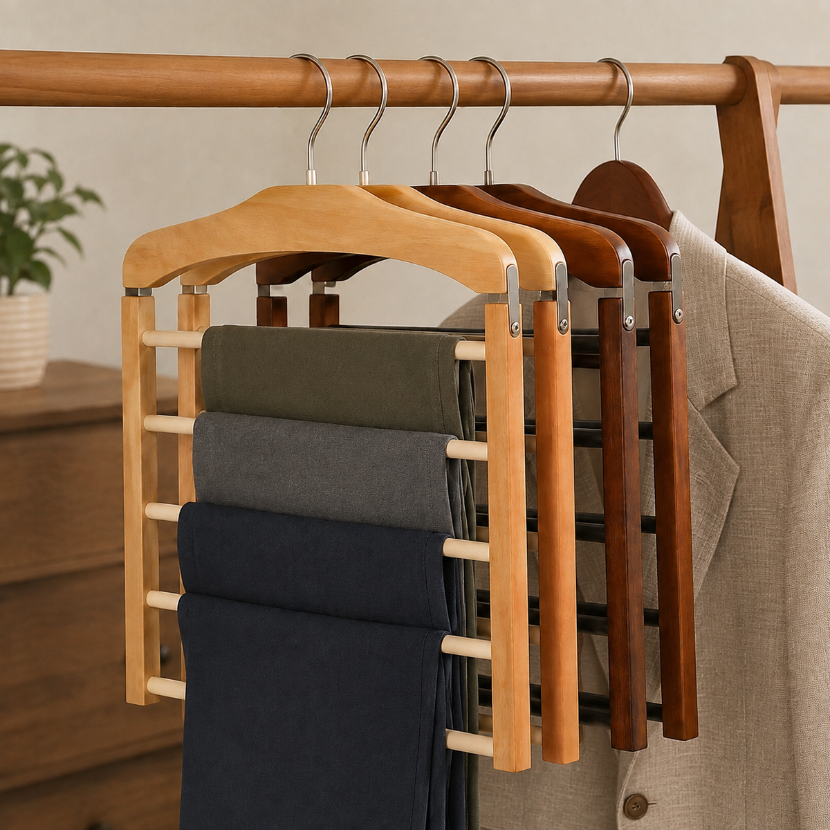Multi-Tier Wardrobe Clothes Hangers (Pack of 2)