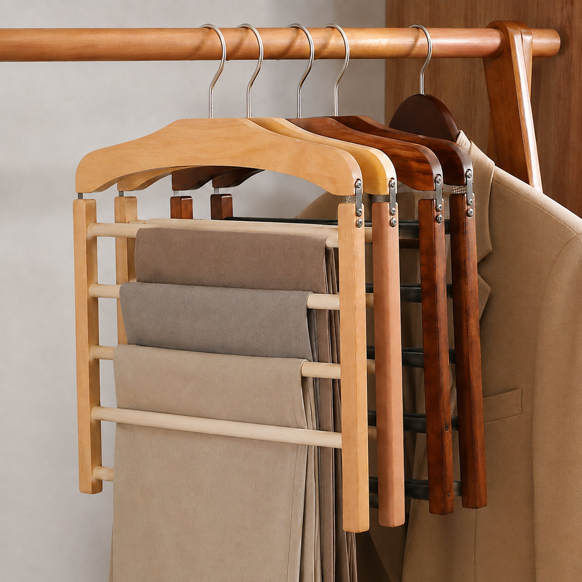 Multi-Tier Wardrobe Clothes Hangers (Pack of 2)