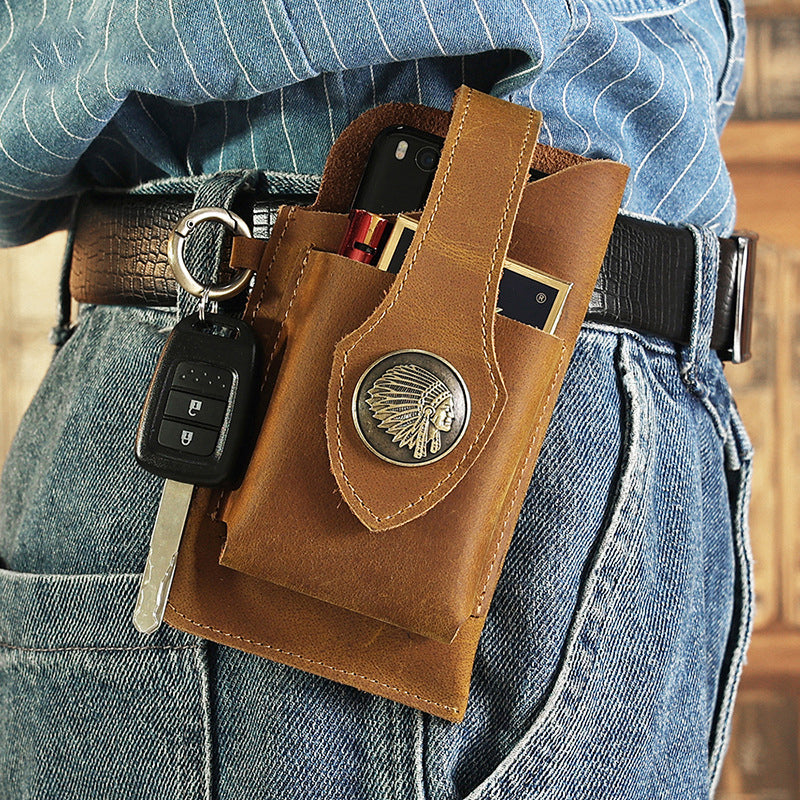 Multifunctional Leather Phone Holster
