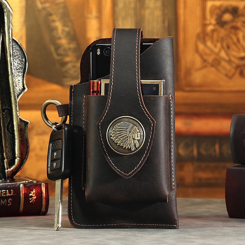 Multifunctional Leather Phone Holster