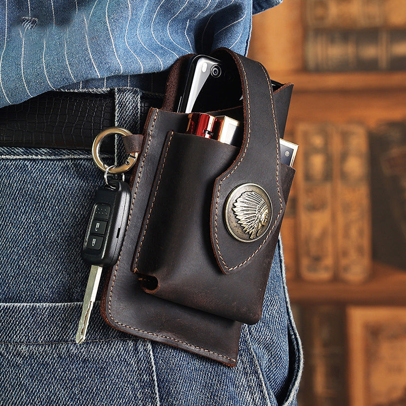 Multifunctional Leather Phone Holster