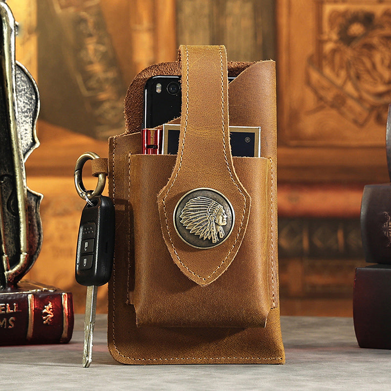 Multifunctional Leather Phone Holster