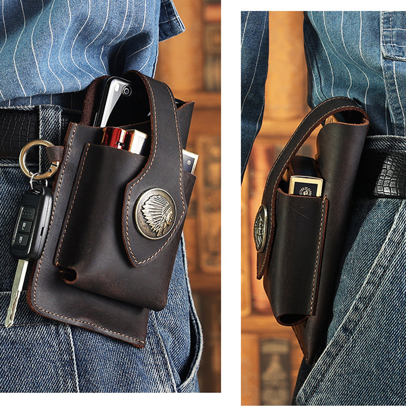 Multifunctional Leather Phone Holster