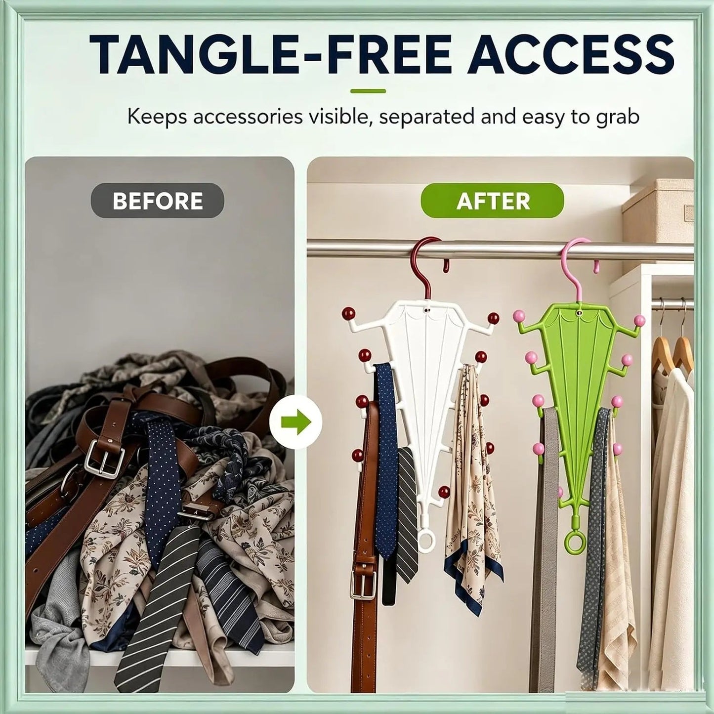 Multifunctional Umbrella-Shaped Hanger Set