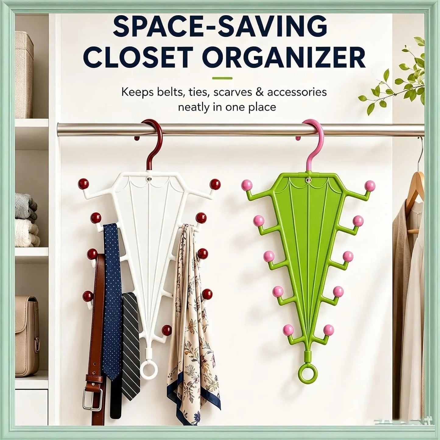 Multifunctional Umbrella-Shaped Hanger Set