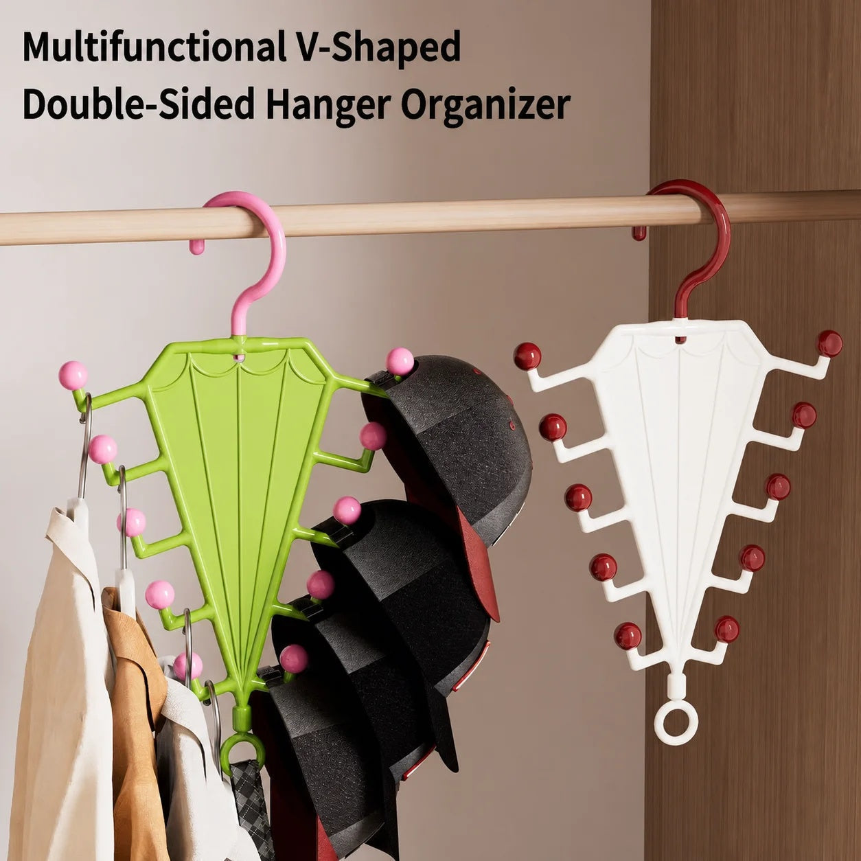 Multifunctional Umbrella-Shaped Hanger Set