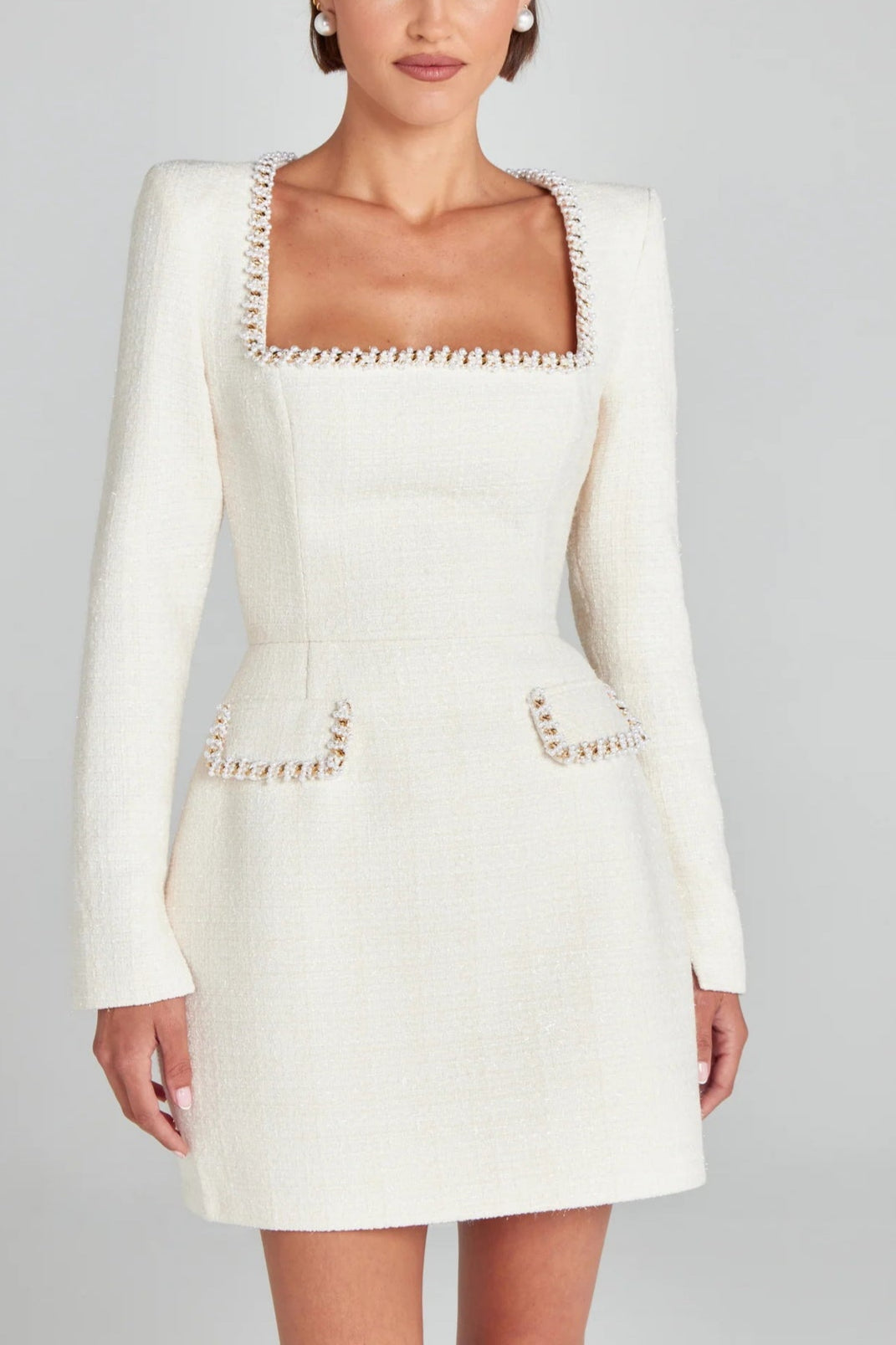 Image of Naomi | Women's High Neck A-Line Mini Dress