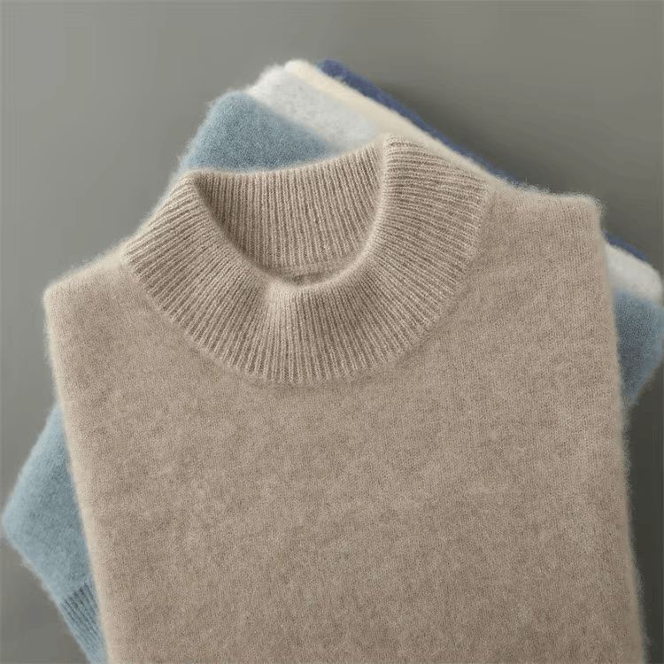Image of Nash | Men's Mock Neck Ribbed Knit Sweater