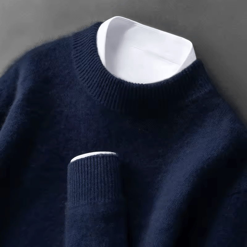 Image of Nash | Men's Mock Neck Ribbed Knit Sweater