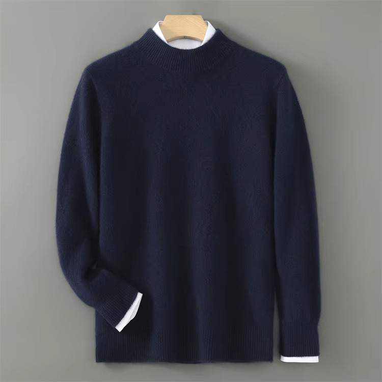 Image of Nash | Men's Mock Neck Ribbed Knit Sweater