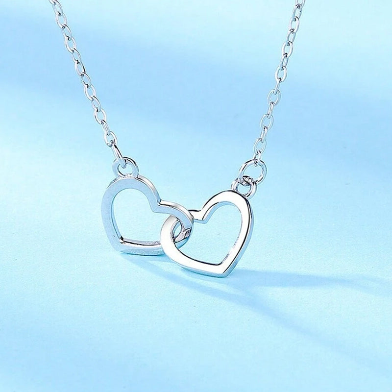 Necklace for Women with Two Hearts