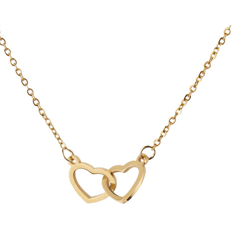Necklace for Women with Two Hearts