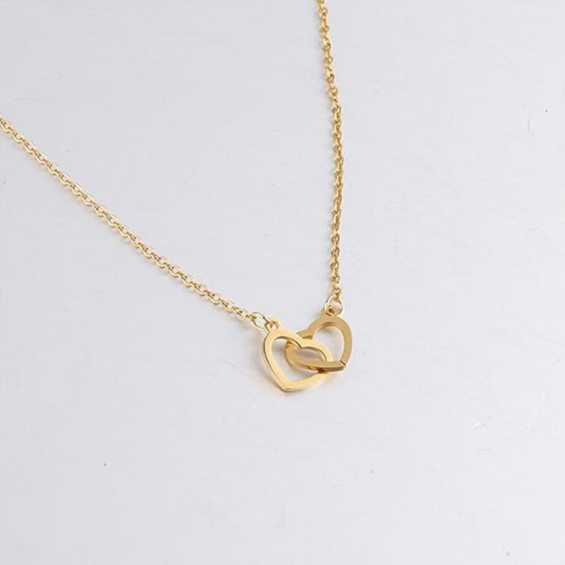 Necklace for Women with Two Hearts