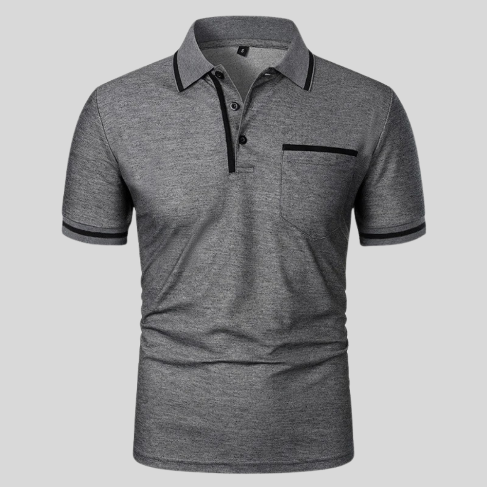 Image of Neil | Men's Short Sleeve Polo with Pocket