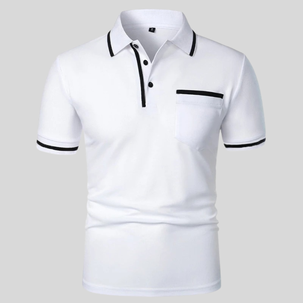 Image of Neil | Men's Short Sleeve Polo with Pocket