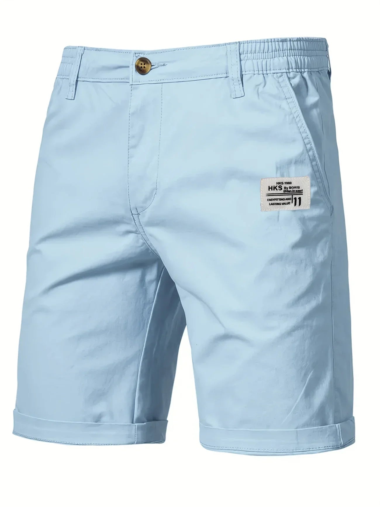 Image of Nico | Men's Elastic Waist Mid-Length Shorts