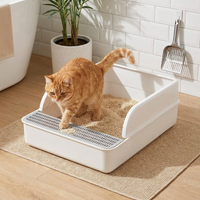 No-Mess Cat Litter Tray with High Walls & Scoop