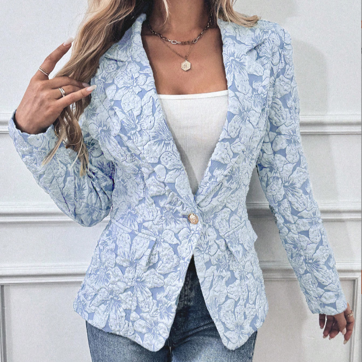 Image of Nora | Women's Floral Long Sleeve Blazer