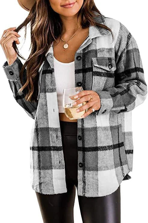 Image of Nora | Women's Plaid Button-Down Shirt