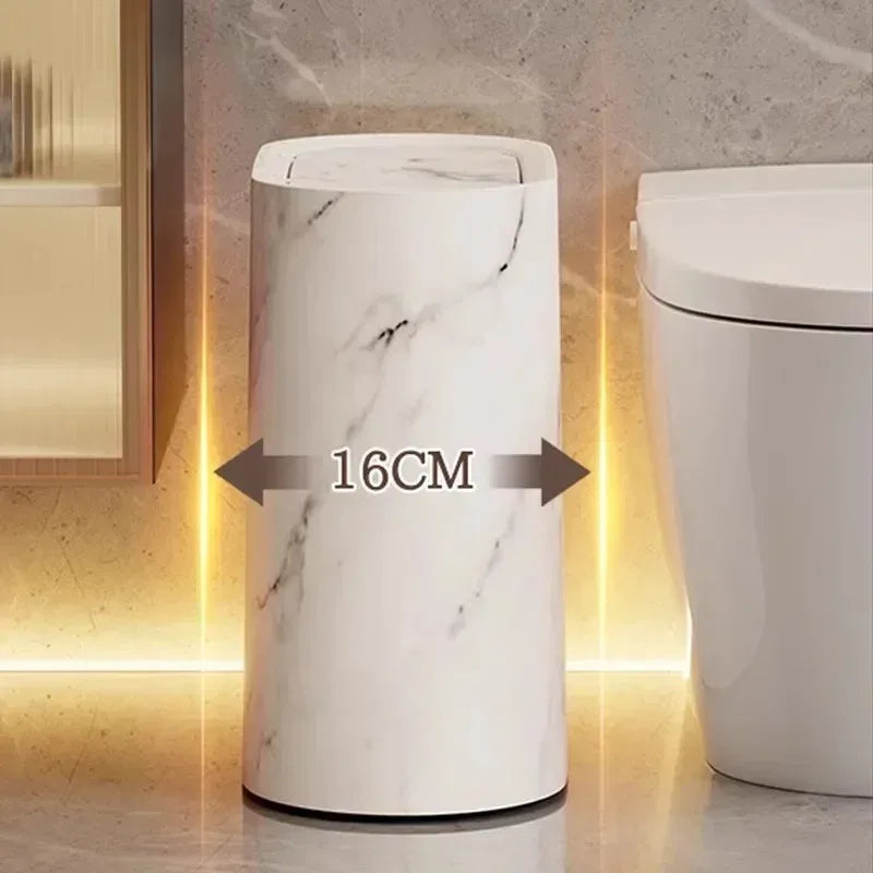Nordic Marble Pattern Trash Can