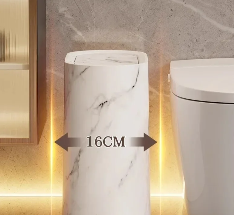 Nordic Marble Pattern Trash Can
