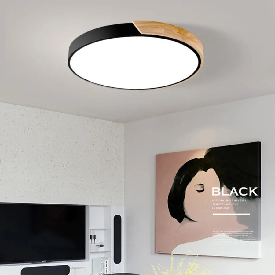 Nordic Wooden Macaroon Ceiling Light for Modern Spaces