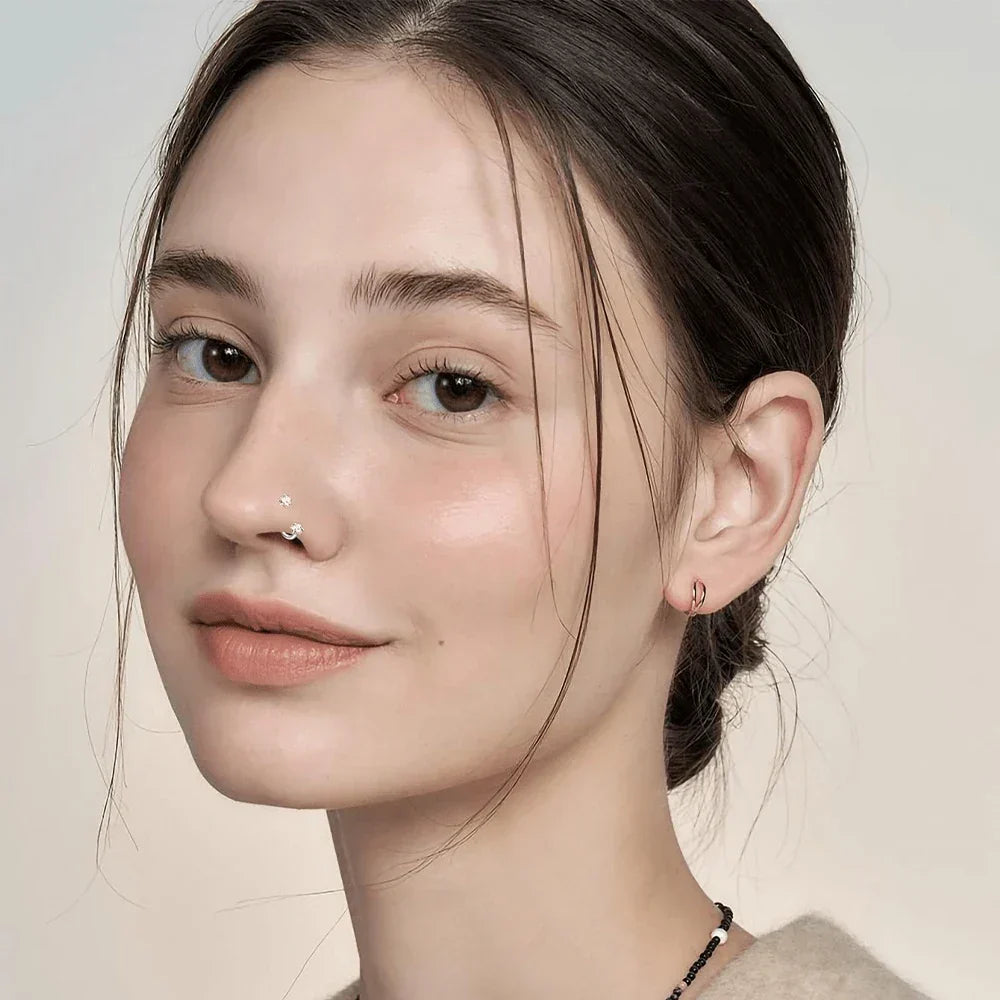 Nose Ring: Elegant Nose Jewelry and Earring Set for Daily Wear
