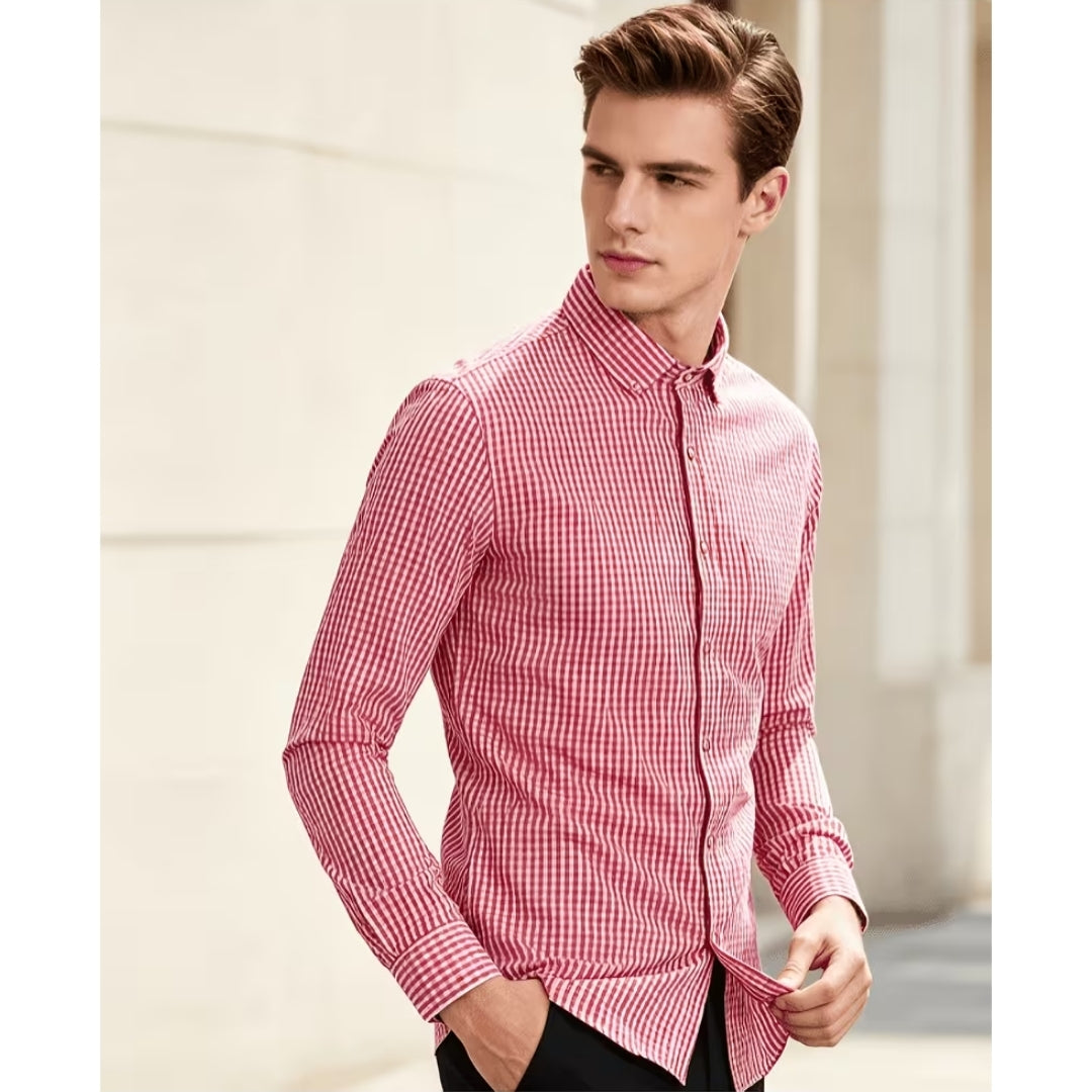 Oktoberfest Checkered Shirt - Long Sleeves with Button Closure