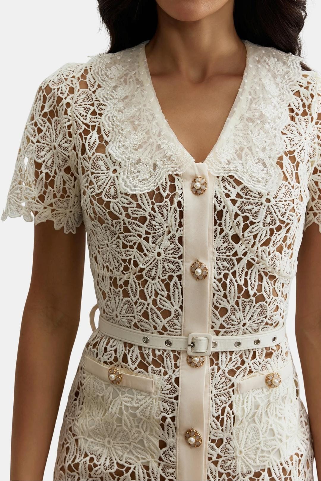 Image of Olive | Women's Lace Midi Dress