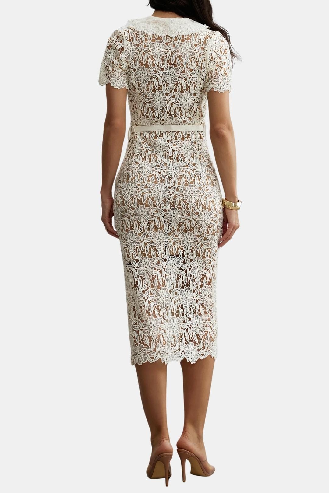 Image of Olive | Women's Lace Midi Dress
