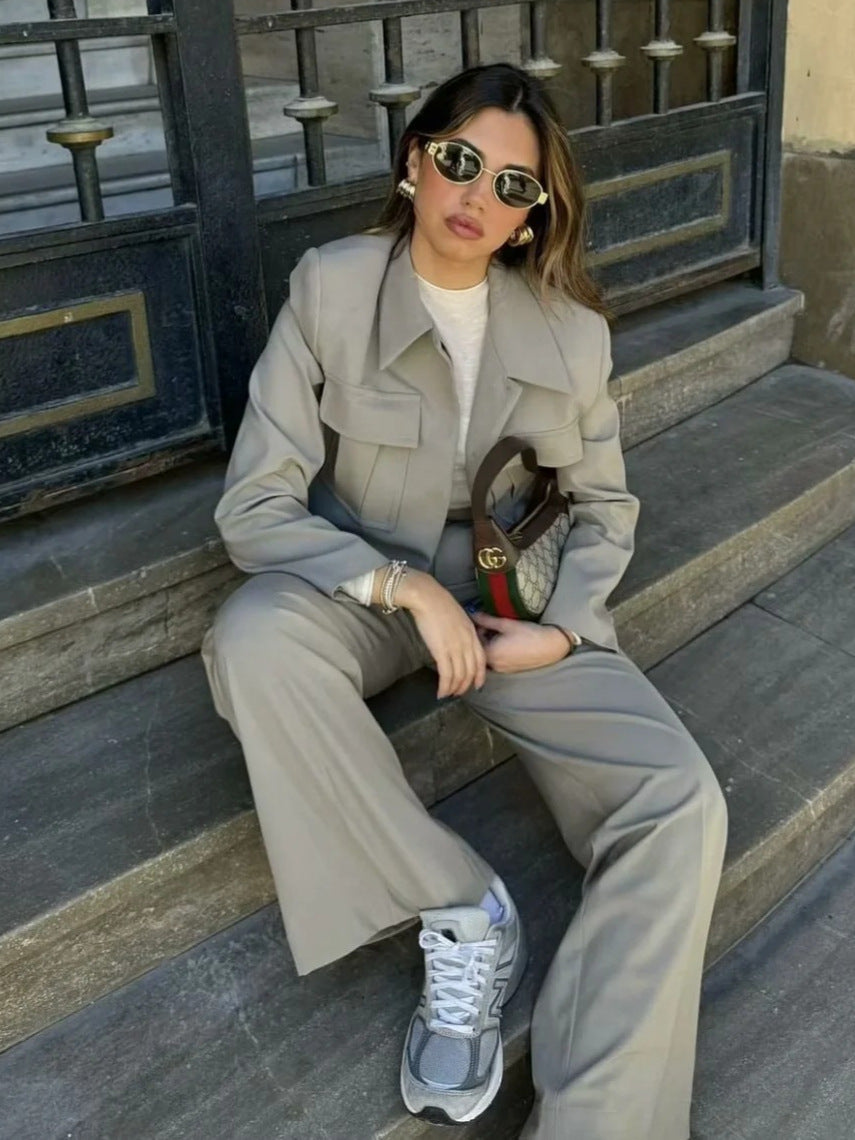 Image of Olivia | Women's Wide Leg Two-Piece Set