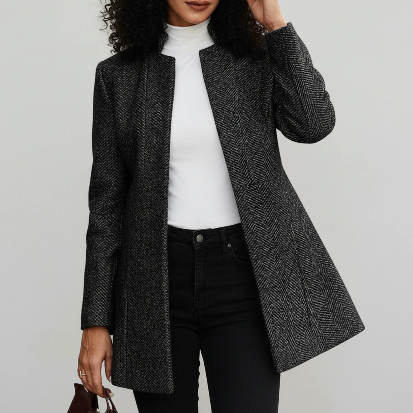 Open Front A-Line Jacket for Women