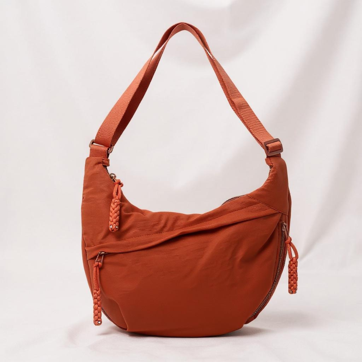 Orange Crescent Shoulder Bag