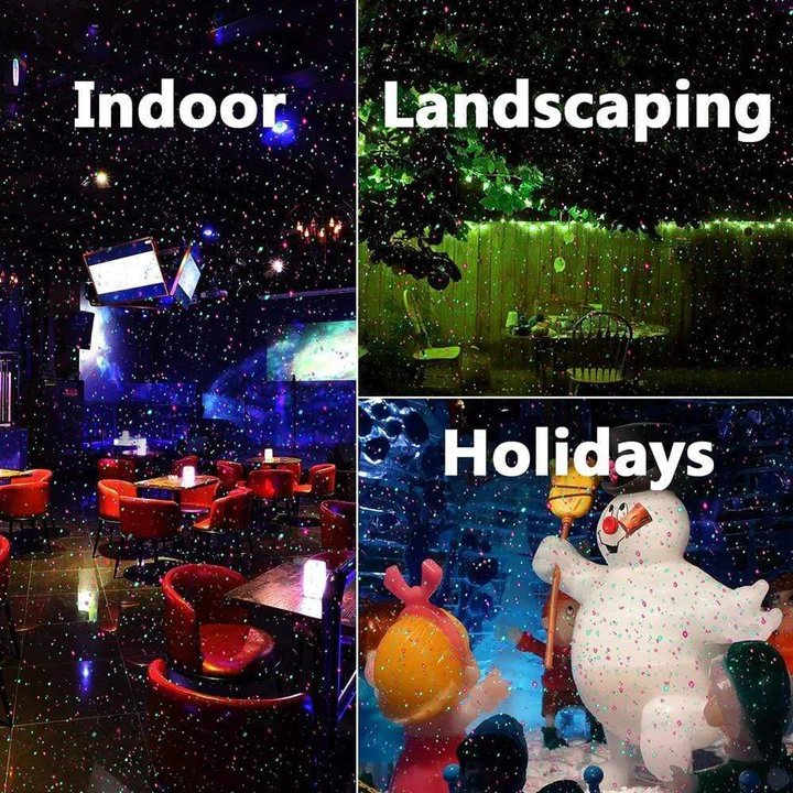 Outdoor Christmas Projector with Moving Patterns, Weather-Resistant, Coverage up to 280 m²