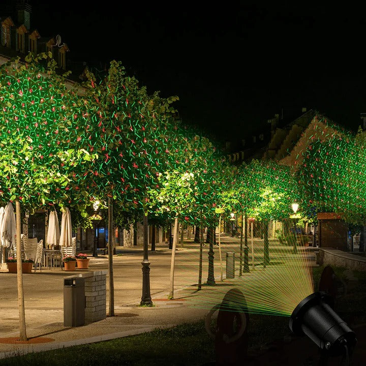 Outdoor Christmas Projector with Moving Patterns, Weather-Resistant, Coverage up to 280 m²